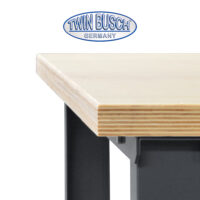 Werkbank Arbeitsplatte 40 mm Kante Nahaufnahme