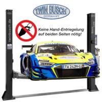 Twin Busch TW242M-230-G 2-Säulen-Hebebühne 4,2 t Basic Line mit halbautomatischer Entriegelung Singlelock