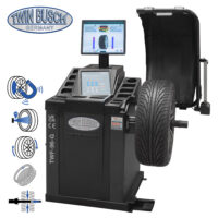 Twin Busch TWF-96-G Reifenwuchtmaschine automatisch mit pneumatischer Radspannung Laserposition System LED Light und TFT Farbmonitor