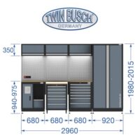 Twin Busch TWWS23 Werkstatt Schranksystem Ansicht von vorne